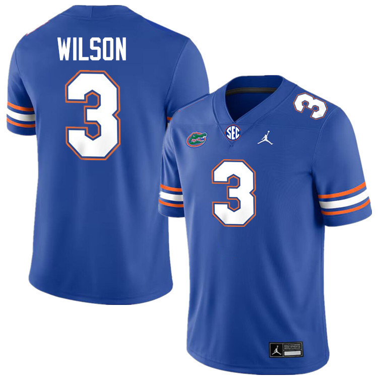 Dallas Wilson Florida Jersey,Florida Gators #3 Dallas Wilson Uniforms,Jersey Youth-Royal